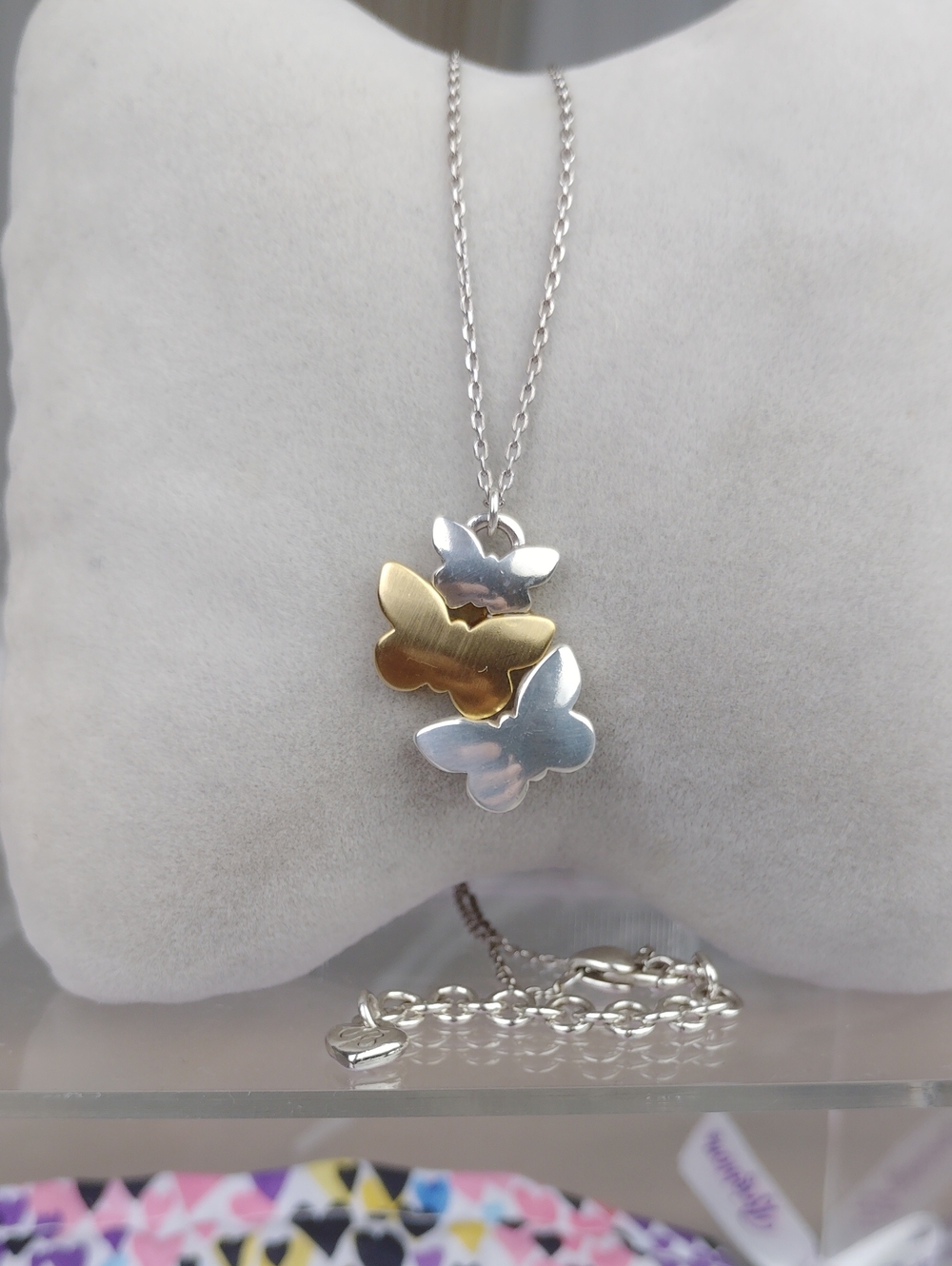 Brighton Two-Tone Butterfly Pendant Necklace - Silver & Gold